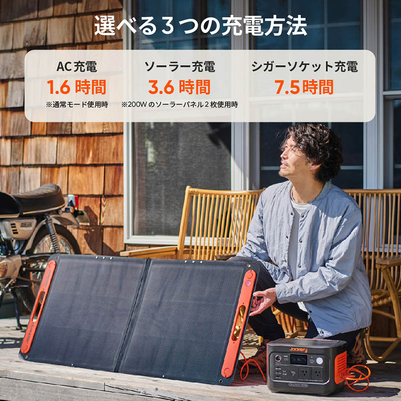 ポータブル電源 600 JE-600C Plus グレー|オレンジ
