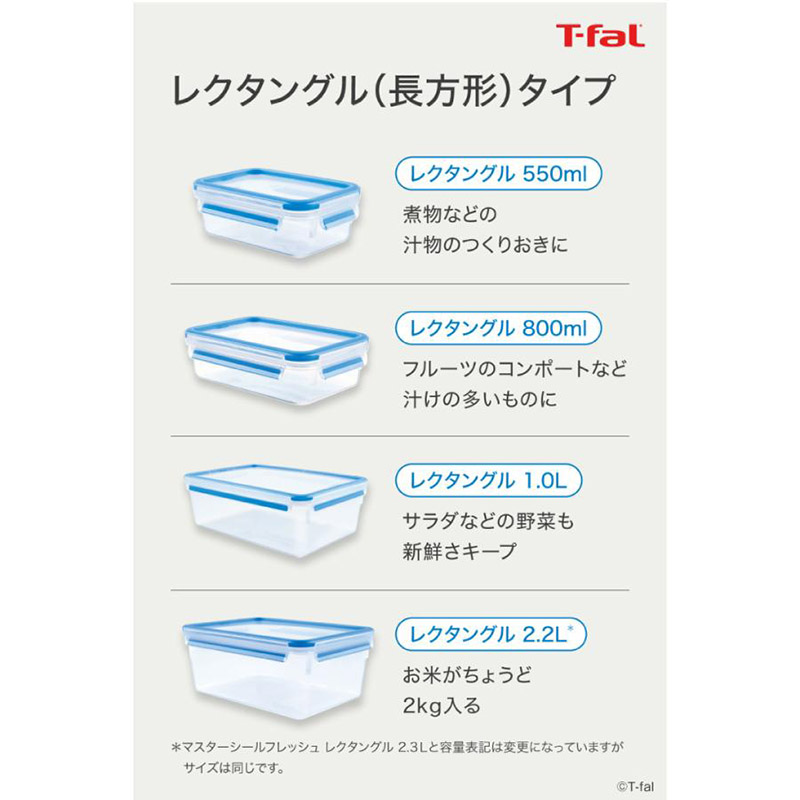 マスターシールフレッシュ MW レクタングル 550ml N10142