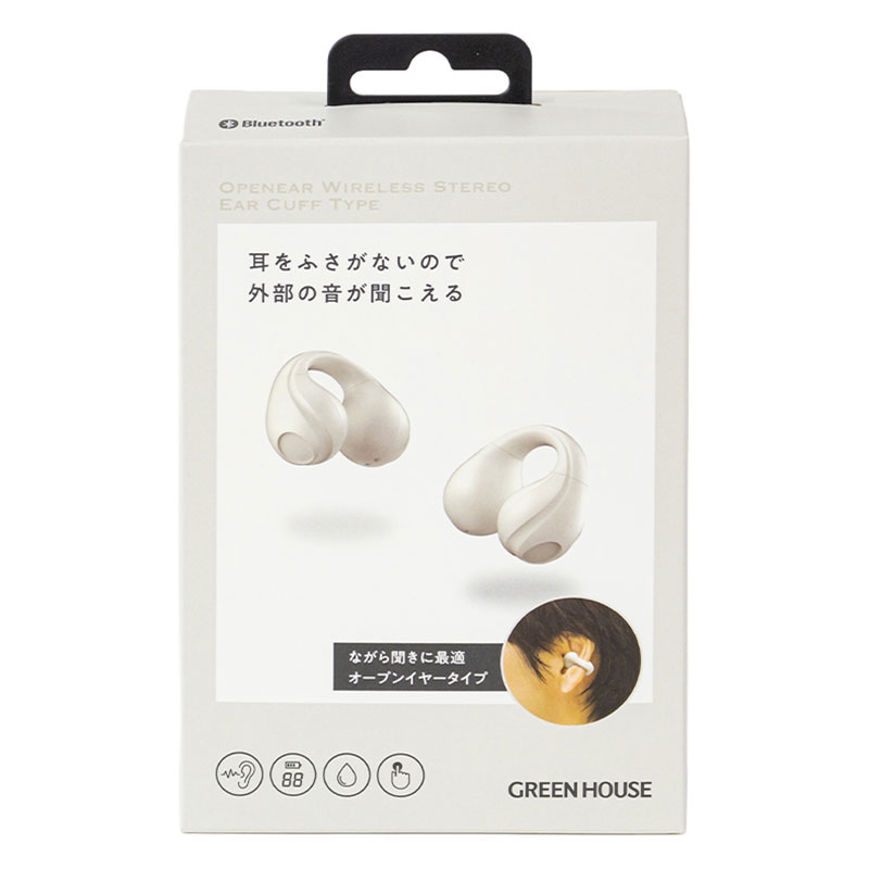 【100周年限定品】オープンイヤー型ワイヤレスイヤホン SBC AAC　GH-OWSCMR-WH