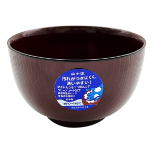 どんぶり 木目 赤溜