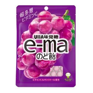 e-maのど飴 グレープ 袋 50g