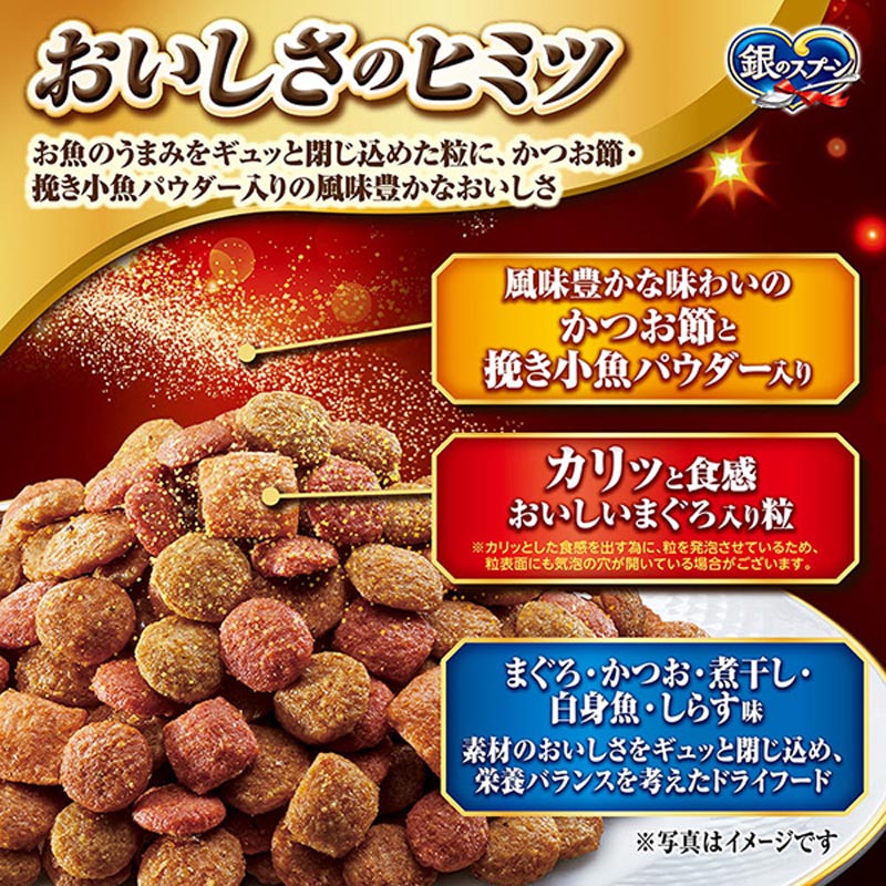 銀のスプーン 贅沢うまみ仕立て13歳頃からまぐろ・かつお・煮干し・白身魚・しらす味 1.1kg