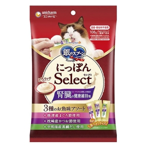銀のスプーン三ツ星グルメおやつにっぽんSelect とろリッチ 腎臓の健康維持用 3種のお魚味アソート 108g