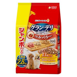 グラン・デリ ふっくら仕立て 13歳以上用 鶏ささみビーフ緑黄色野菜小魚チーズ角切りビーフ粒入り 2.8kg