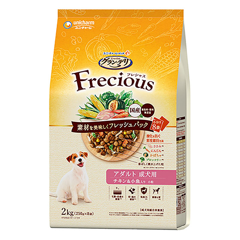 グラン・デリ Frecious アダルト成犬用 チキン＆小魚入り 2kg