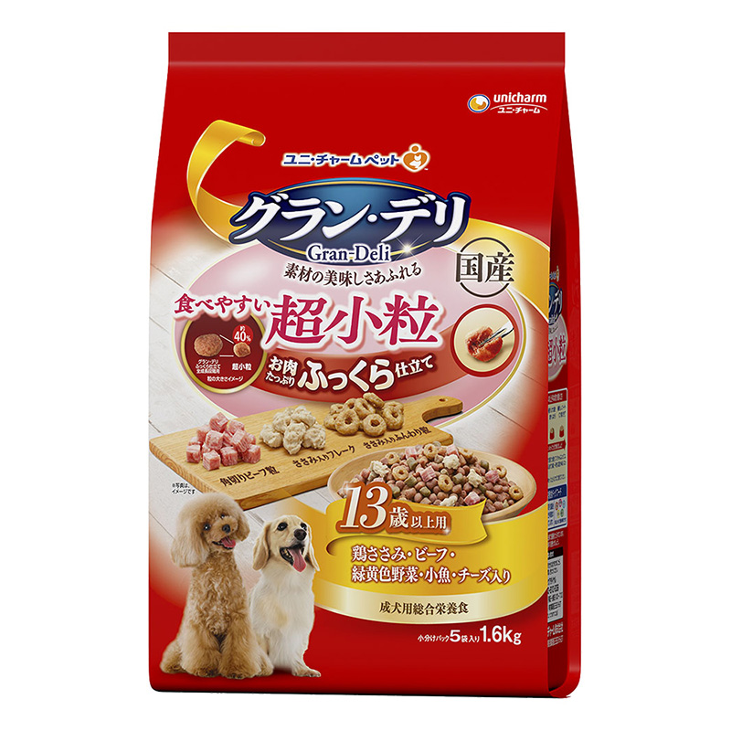 グラン・デリ ふっくら仕立て食べやすい超小粒 13歳以上用 1.6kg