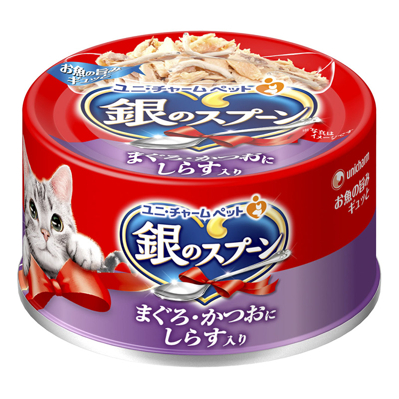 銀のスプーン缶 まぐろ・かつおにしらす入り70g
