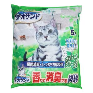 デオサンド 香りで消臭する紙砂 ナチュラルグリーンの香り 5L