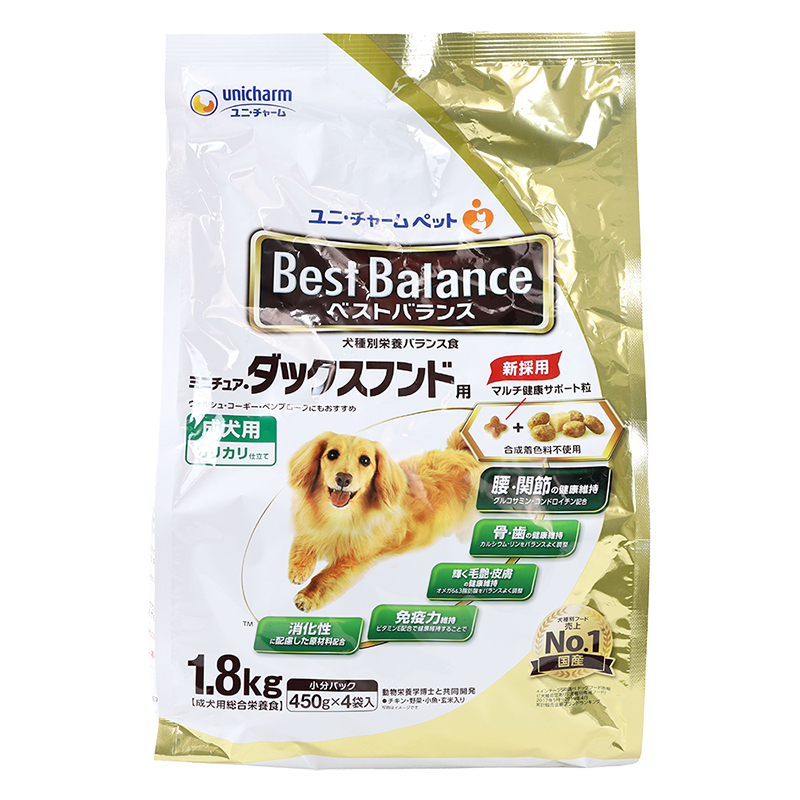 ベストバランス カリカリ仕立て ミニチュア・ダックスフンド用 1.8kg