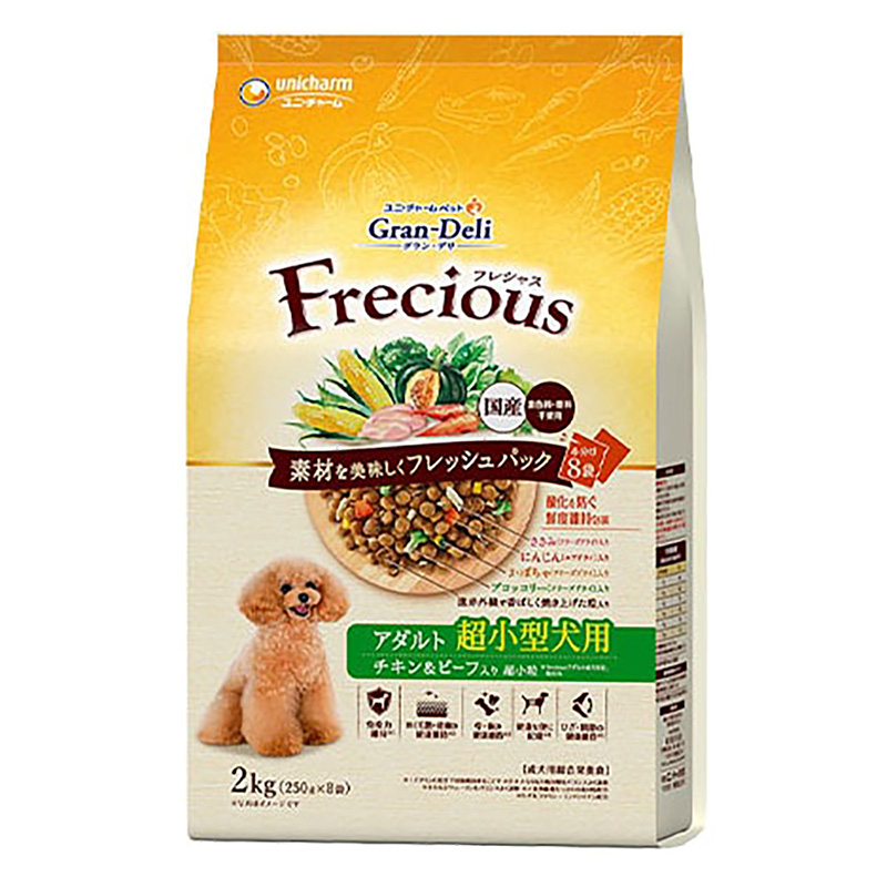 グラン・デリ フレシャス アダルト 成犬用 超小型犬用 チキン＆ビーフ入り 2kg