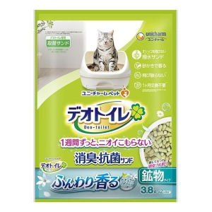 デオトイレ ふんわり香る消臭・抗菌サンド ナチュラルグリーンの香り 3.8L