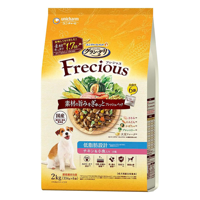 グラン・デリ フレシャス アダルト 成犬用 低脂肪設計 チキン&小魚入り 2kg