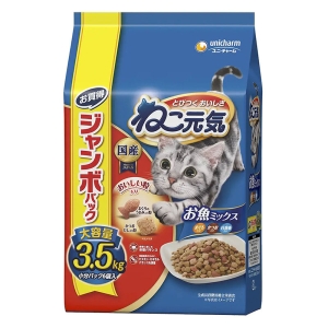 ねこ元気 お魚ミックスまぐろ・かつお白身魚入り 3.5kg