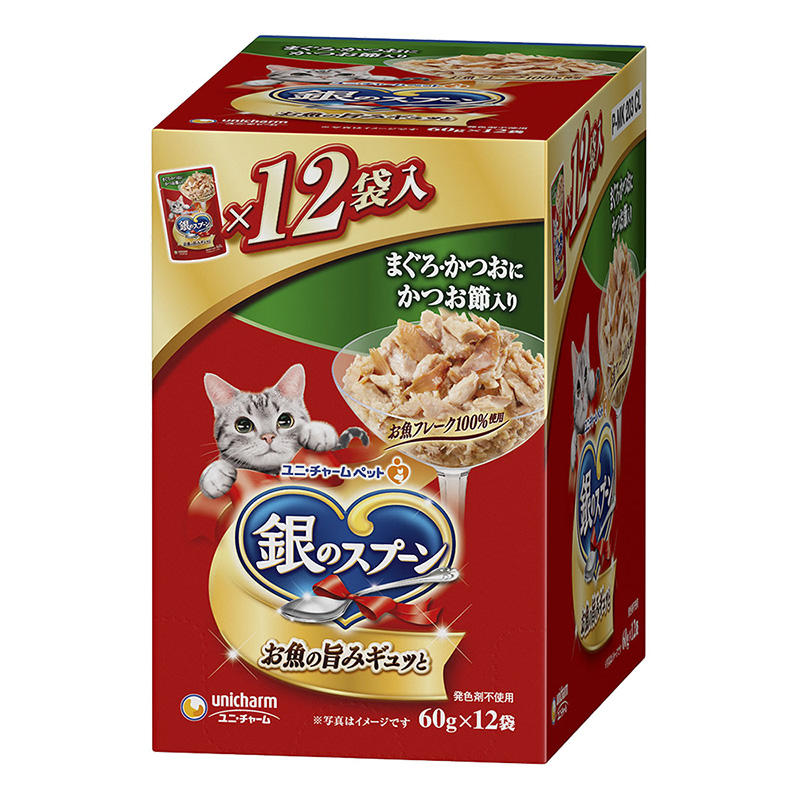 銀のスプーンパウチまぐろ・かつおにかつお節入り60g×12個