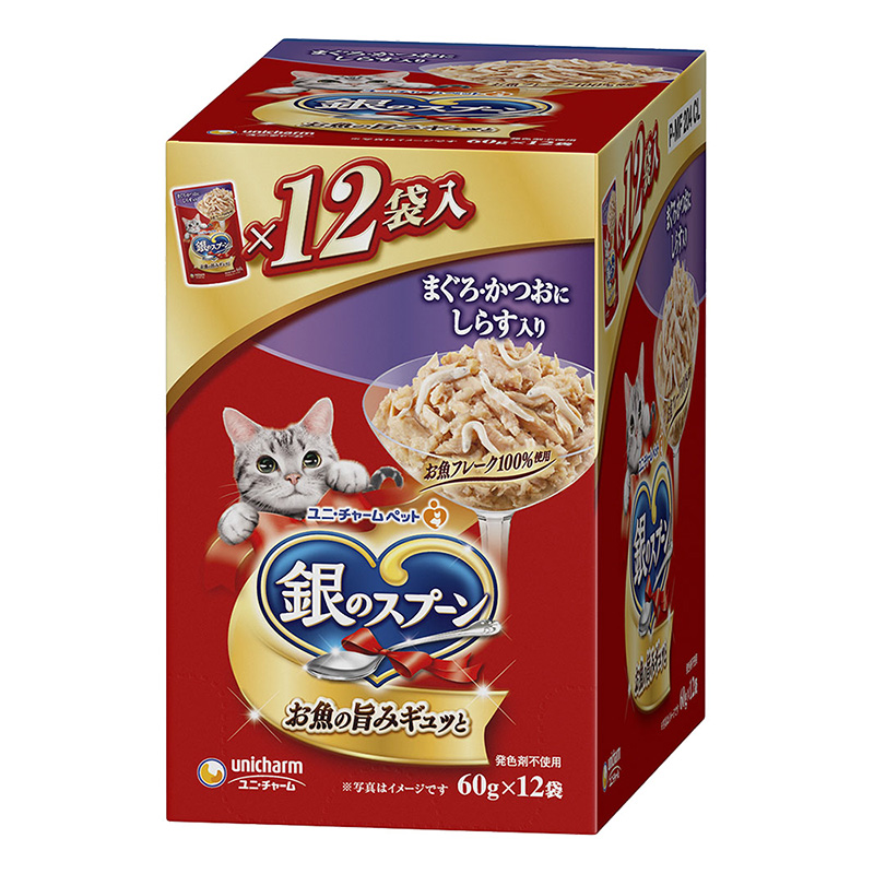 銀のスプーンパウチまぐろ・かつおにしらす入り60g×12個