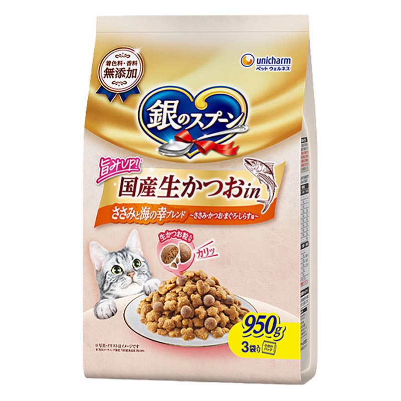 銀のスプーン 国産生かつおinささみと海の幸ブレンド 950g