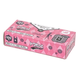 トワれっと エチケットポリ袋 BOX 手付きタイプ 黒 100枚入
