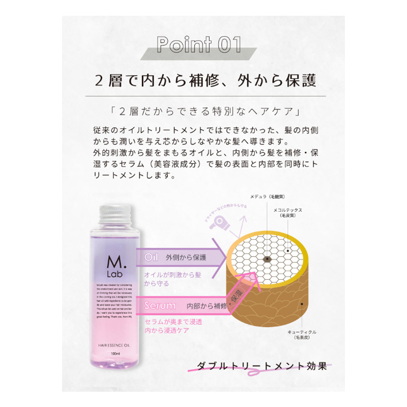 エムラボ ヘアエッセンスオイル 100ml