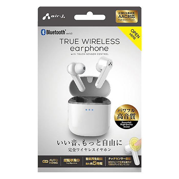 完全ワイヤレスイヤホン BT-AP3 WH ホワイト