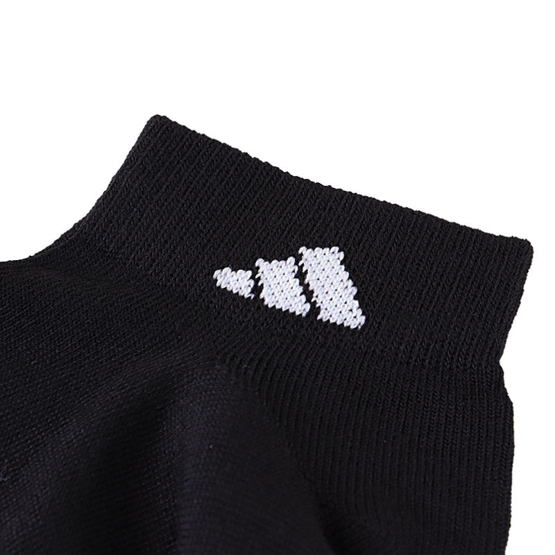 レディース adidas スクールスニーカー丈 3足組 ブラック 23-25cm