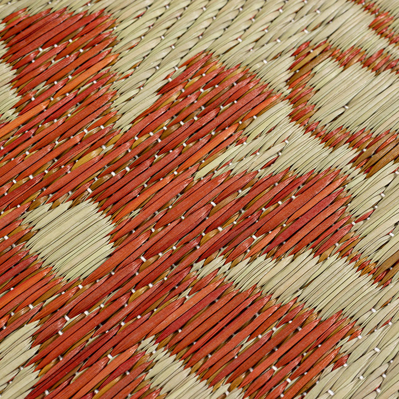コンパクト い草ラグ 約2帖(180×180cm) レトロキャット
