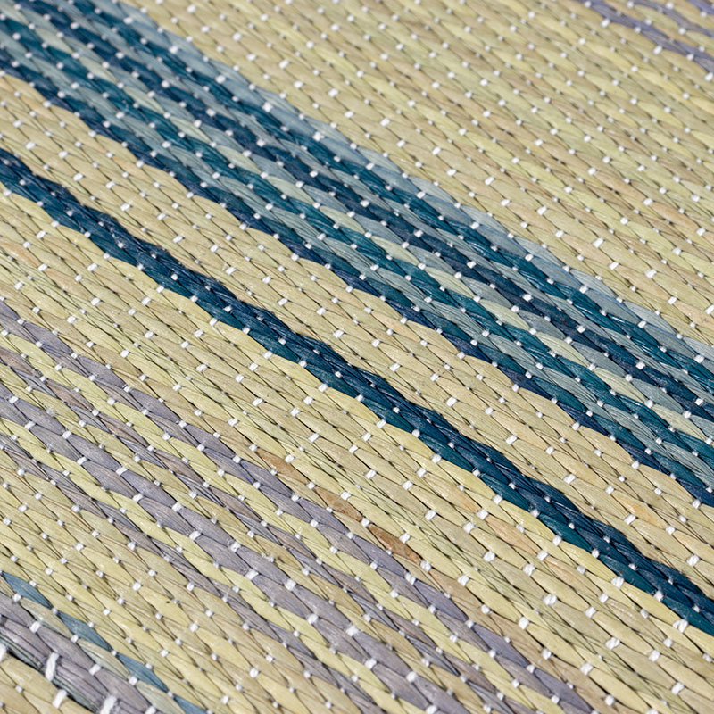 コンパクト い草ラグ 約2帖(180×180cm) ティール