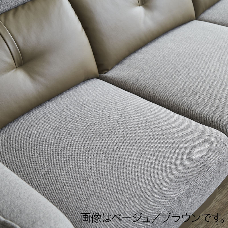 ■3人掛け電動リクライニングソファ 幅210×奥行96×高さ91cm グレー/ブラック