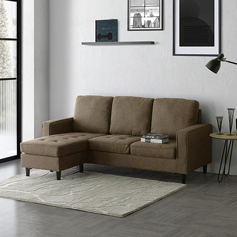 ■3人用ファブリックカウチソファ 幅195×奥行75×高さ85cm
