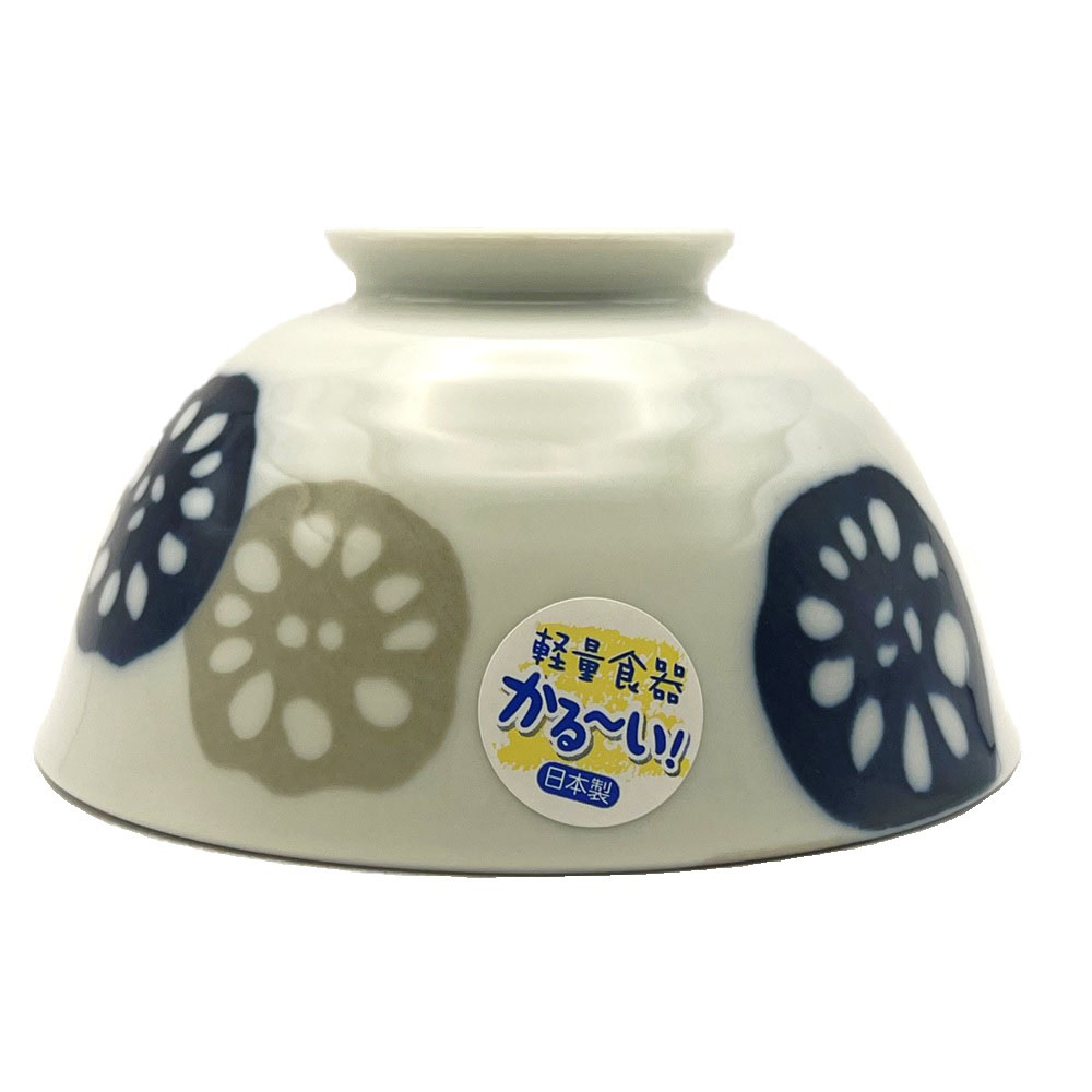 軽量茶碗大 れんこん 青