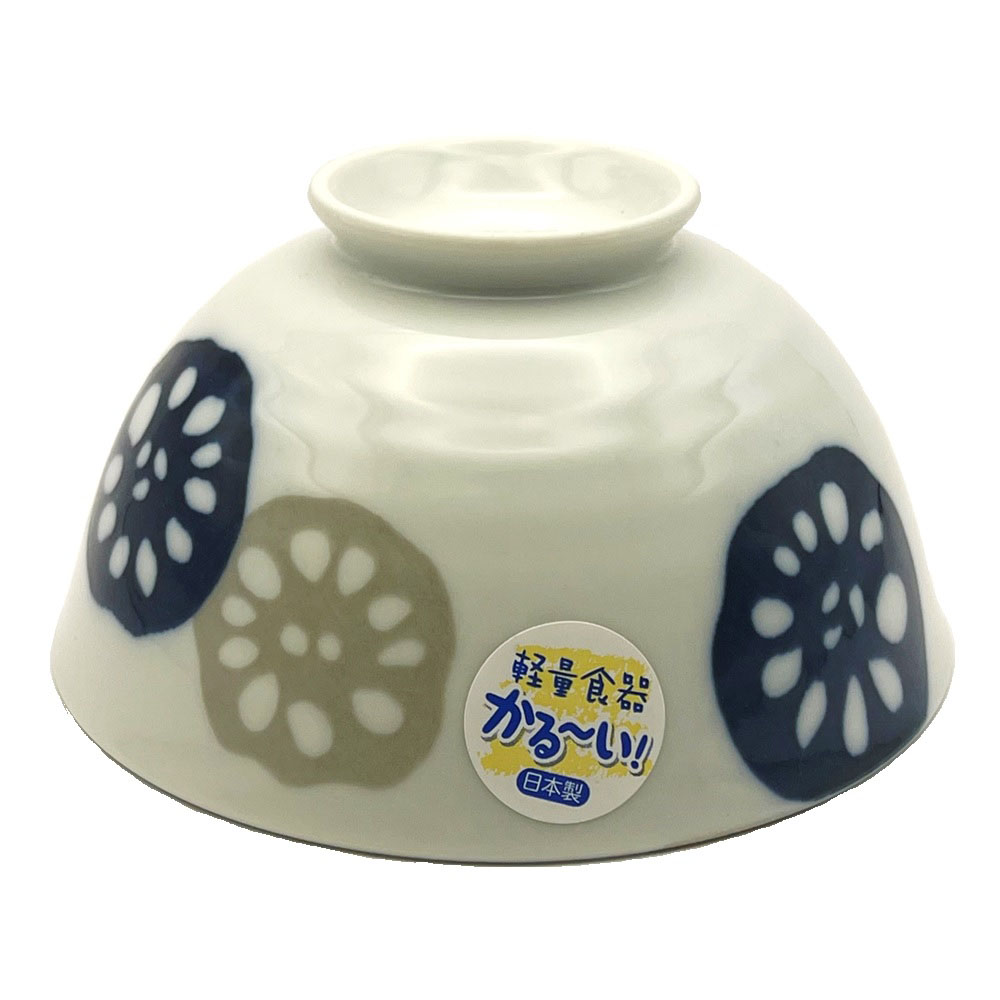 軽量茶碗大 れんこん 青