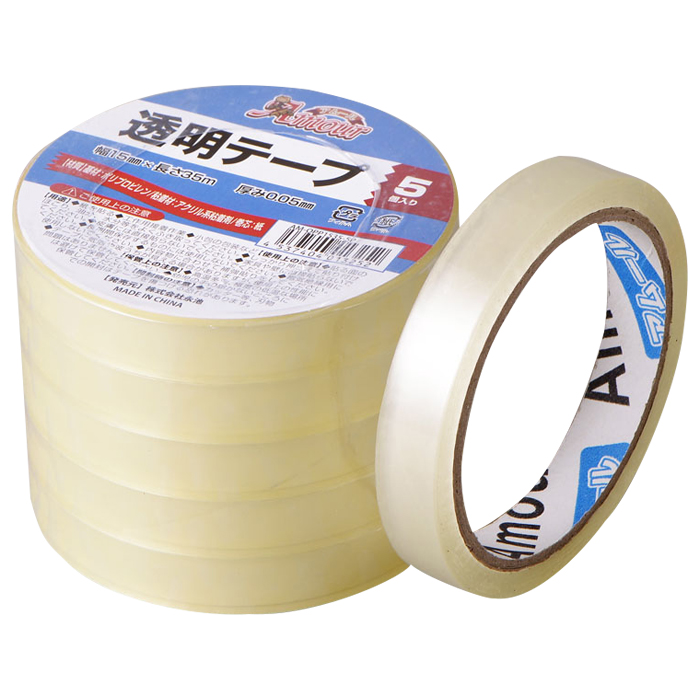 OPP透明テープ 5巻パック 35m