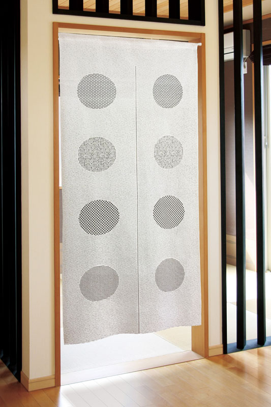 のれん(丸窓)　85×170cm ベージュ