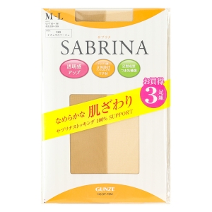 サブリナ ストッキング 3足組 ナチュラルベージュ M-L