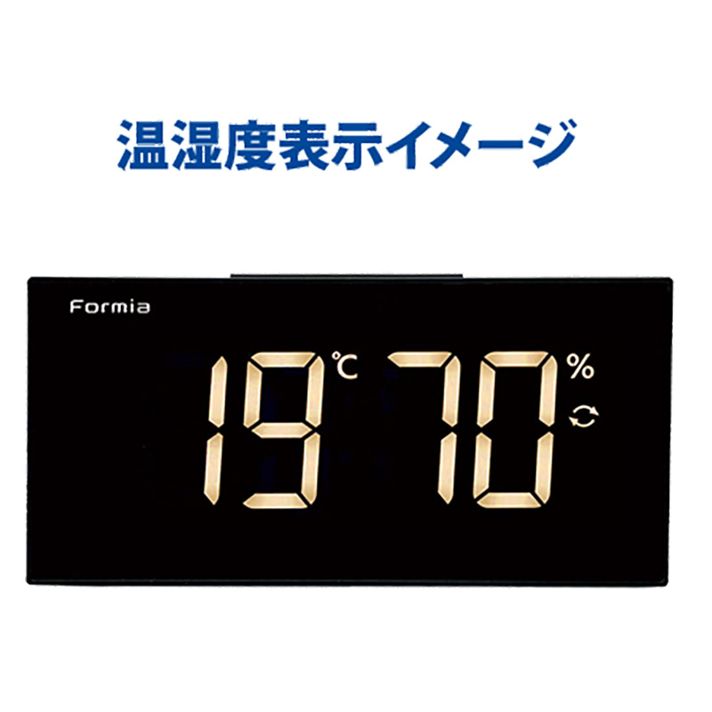 フォルミア LEDデジタルクロック ブラック HT-026BK-Y
