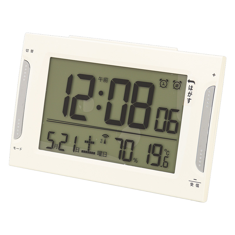 電波デジタルクロック MHT-002 ホワイト