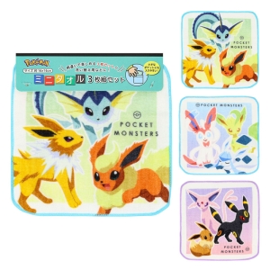 ミニタオル3枚組セット ポケットモンスター 16×16cm PK43085