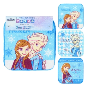ミニタオル アナと雪の女王 16×16cm 3枚組