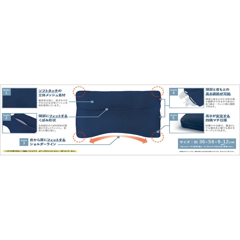 いびきのことを考えたまくら Fit in ソフトタイプ
