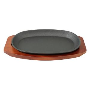 スプラウト 鉄鋳物製ステーキ皿(小判型) 23×13cm ガス・IH対応