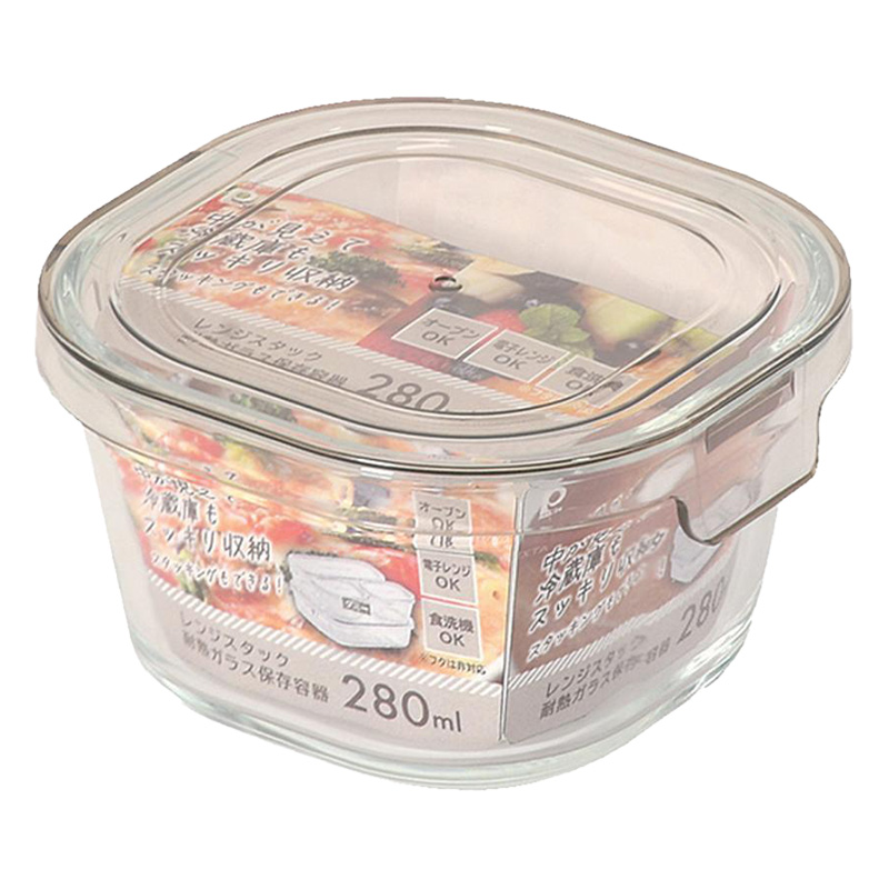 レンジスタック 耐熱ガラス 保存容器 280ml