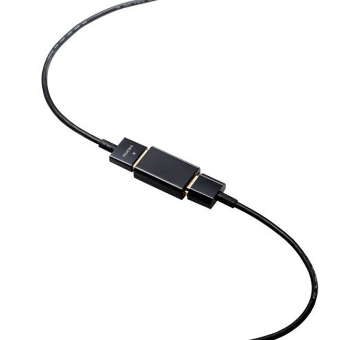 HDMI アダプタ 延長 金メッキ 4K 60p AD-HDAASS01BK