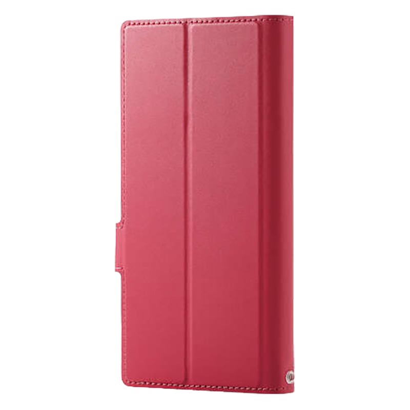 スマートフォン用マルチカバー 薄型 磁石付 Lサイズ ディープピンク P-05PLFUSJPND