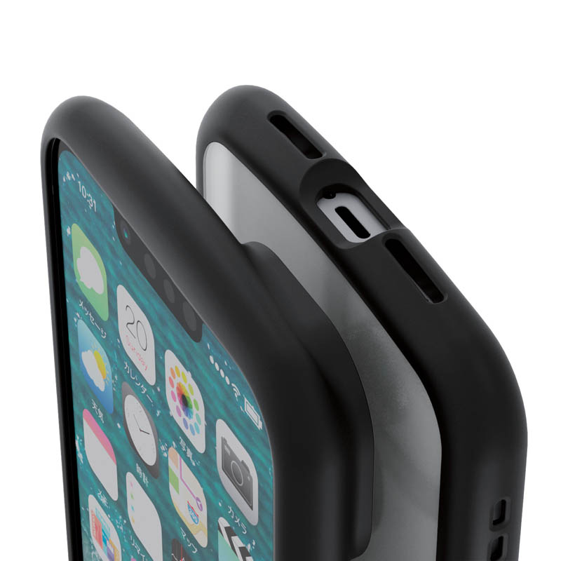 【お取り寄せ商品】iPhone 14 TOUGH SLIM LITE フレームカラー リング付 ブラック