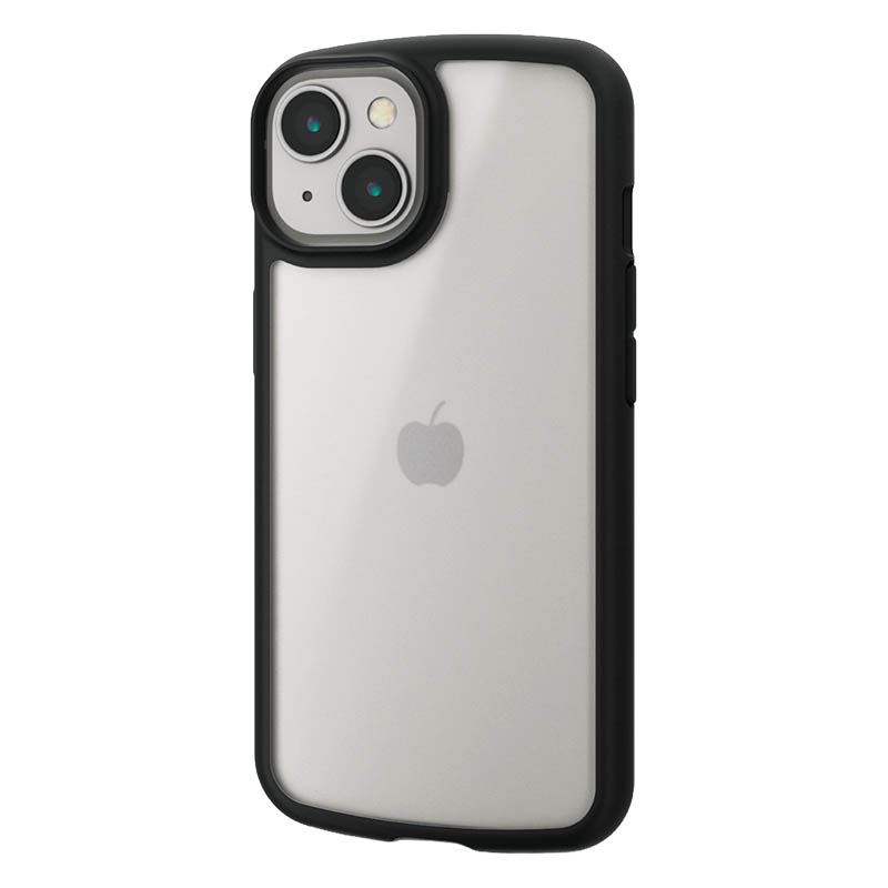 【お取り寄せ商品】iPhone 14 iPhone 13 ハイブリッドケース TOUGH SLIM LITE フレームカラー 背面クリア シルキークリア×ブラック
