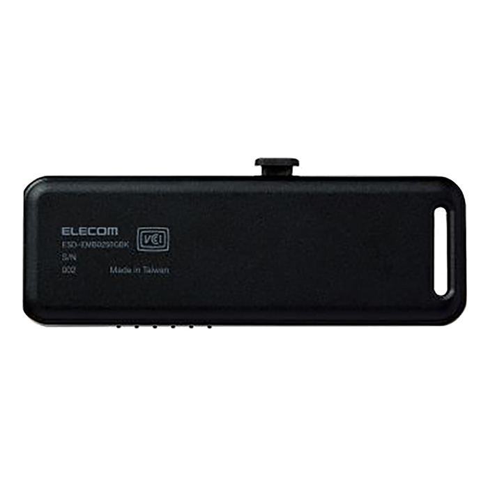 SSD 外付け 250GB スライド式 ノック式 高速 耐衝撃 ブラック ESD-EMB0250GBK