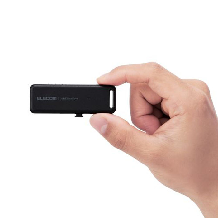 SSD 外付け 250GB スライド式 ノック式 高速 耐衝撃 ブラック ESD-EMB0250GBK