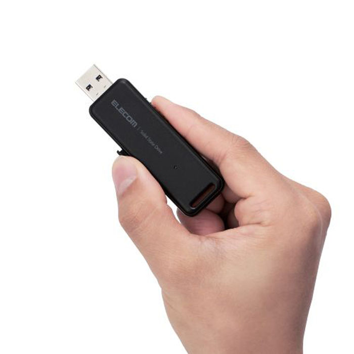 SSD 外付け 250GB スライド式 ノック式 高速 耐衝撃 ブラック ESD-EMB0250GBK