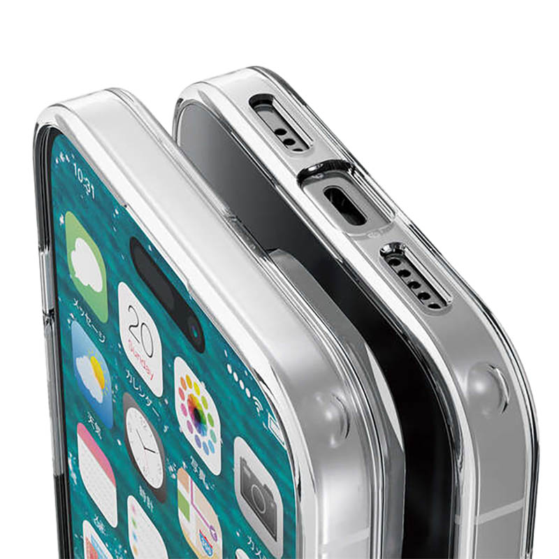 iPhone 15 ハイブリッドケース クリア