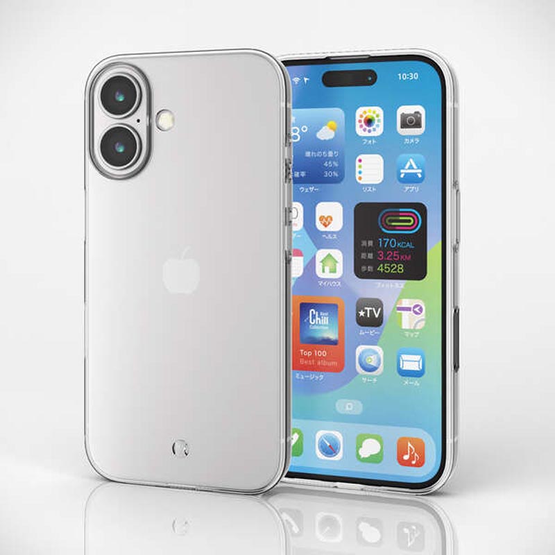 iPhone16 ソフトケース クリア PM-A24AUCTCR