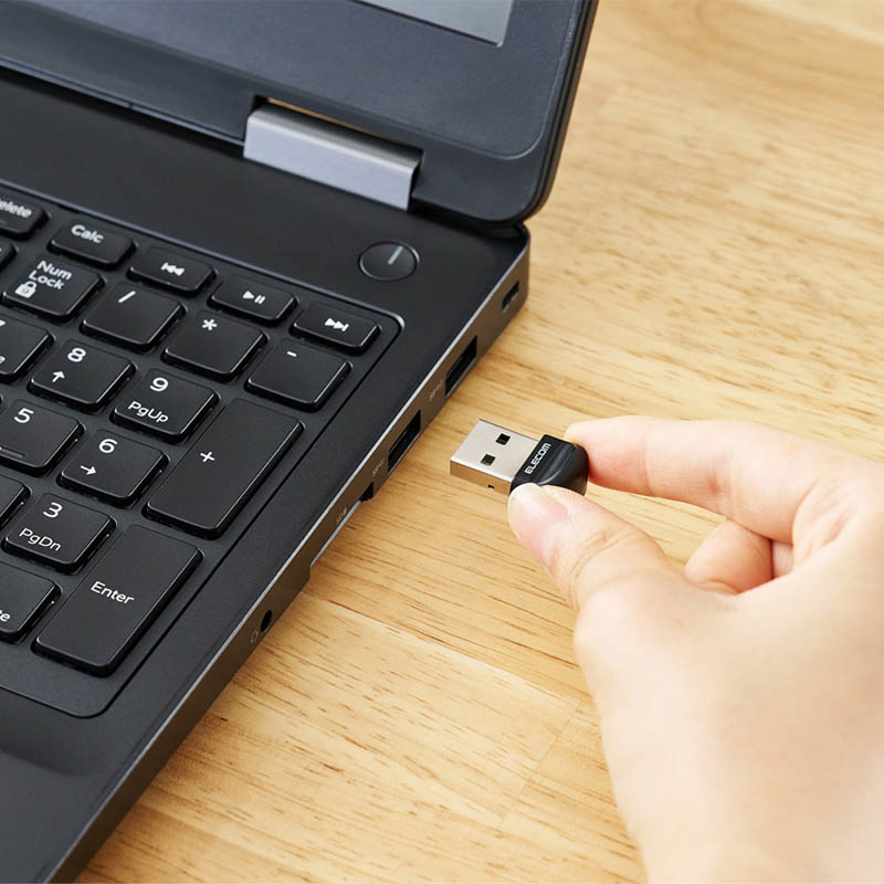 Bluetooth PC用 USBアダプタ 超小型 Ver5.3 Class2 ブラック